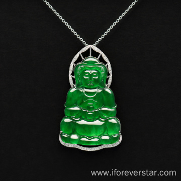 Jadeite Jade Goddess of Mercy Pendant